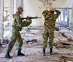 Image showing Women in war - the prisoner