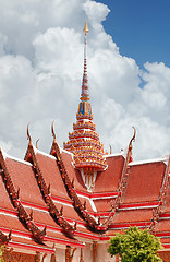 Image showing Roofing Buddhist monastery