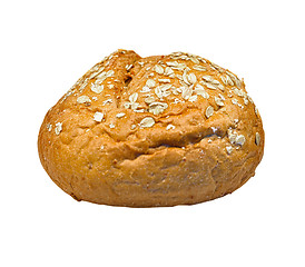 Image showing Oatmeal loaf isolated on white