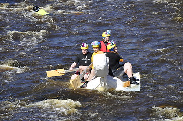 Image showing A funny boat race