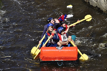 Image showing A funny boat race