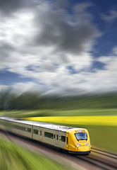 Image showing 	Fast train in motion