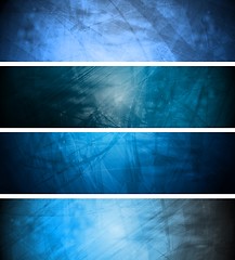 Image showing Blue textural backgrounds set