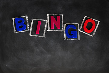 Image showing BINGO on a blackboard