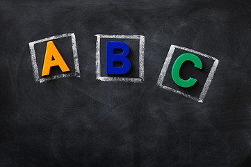 Image showing ABC on a blackboard