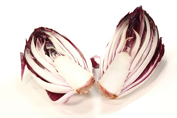 Image showing red chicory halves
