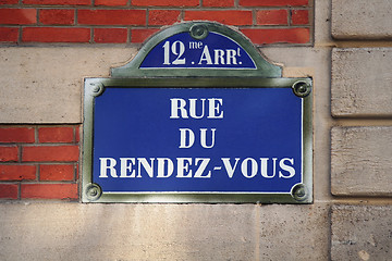 Image showing Rue du Rendez-vous