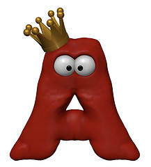 Image showing cartoon letter with crown