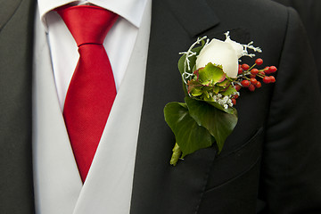 Image showing Groom and corsage