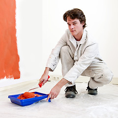 Image showing Painter at work