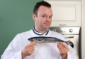 Image showing Chef and fish