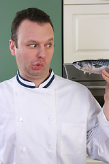 Image showing Chef and fish