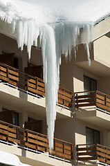 Image showing Icicles on window