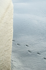 Image showing Snow drifts and steps
