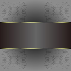 Image showing Abstract background with gold banner, vector