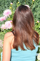 Image showing Girl with lovely brown hair