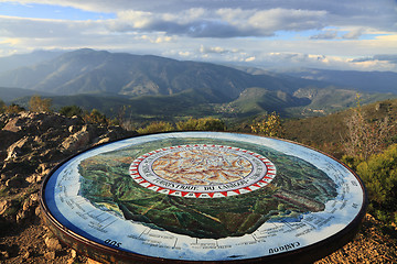 Image showing Orientation map in Pyrenees mountains