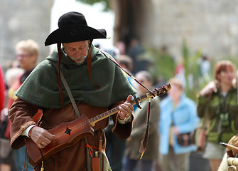 Image showing Medieval troubadour