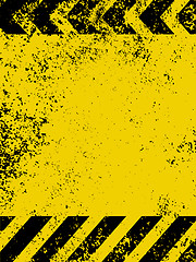 Image showing A grungy and worn hazard stripes texture. EPS 8