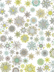 Image showing Template Retro Snowflakes background. EPS 8