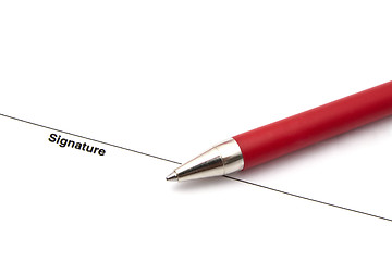 Image showing Pen and Signature