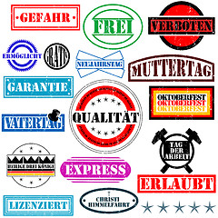 Image showing German rubber stamps