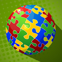 Image showing Sphere puzzle background