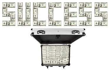 Image showing Image suitcases of dollars