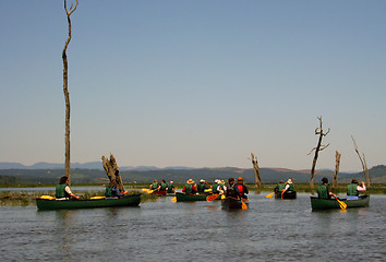 Image showing Canoers on the Water