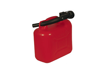 Image showing Red gasoline can