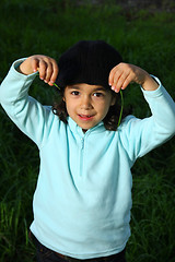 Image showing Cute girl in autumn park