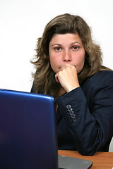 Image showing businesswoman with laptop