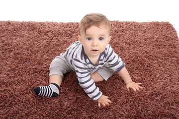 Image showing happy baby boy, studio photo session