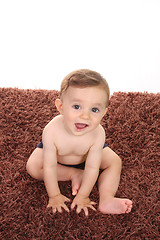 Image showing happy baby boy, studio photo session