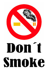 Image showing Sign don't Smoke Symbol in white background