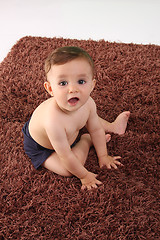 Image showing happy baby boy, studio photo session