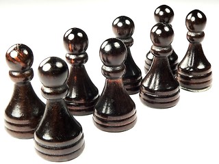 Image showing Pawns in a Line