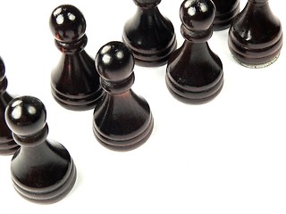 Image showing Pawns in a Line