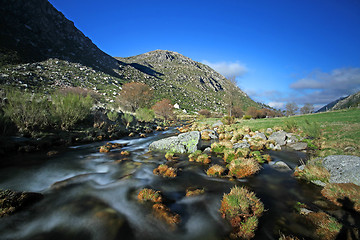 Image showing Flowing water the river in Portugal