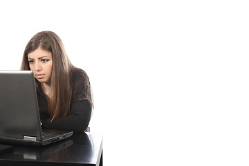 Image showing businesswoman with laptop