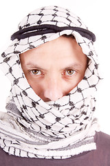 Image showing Portrait closeup of a arab man, studio shoot