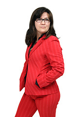 Image showing sexy businesswoman with glasses