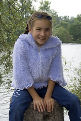 Image showing Girl in blue jacket I