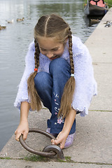 Image showing Girl in blue jacket III