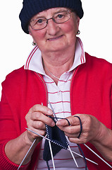 Image showing grandma knitts