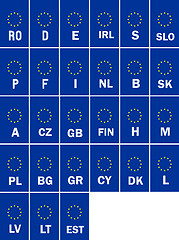 Image showing eu car plates