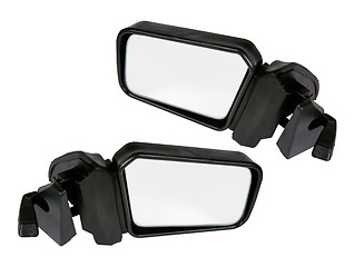 Image showing Automobile mirrors on a white background. Collage