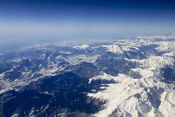 Image showing Caucasus from aeroplanes window