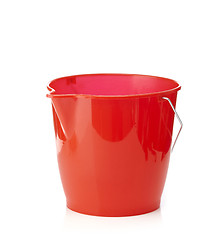 Image showing red plastic bucket