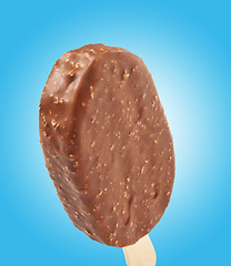 Image showing Ice cream covered with chocolate